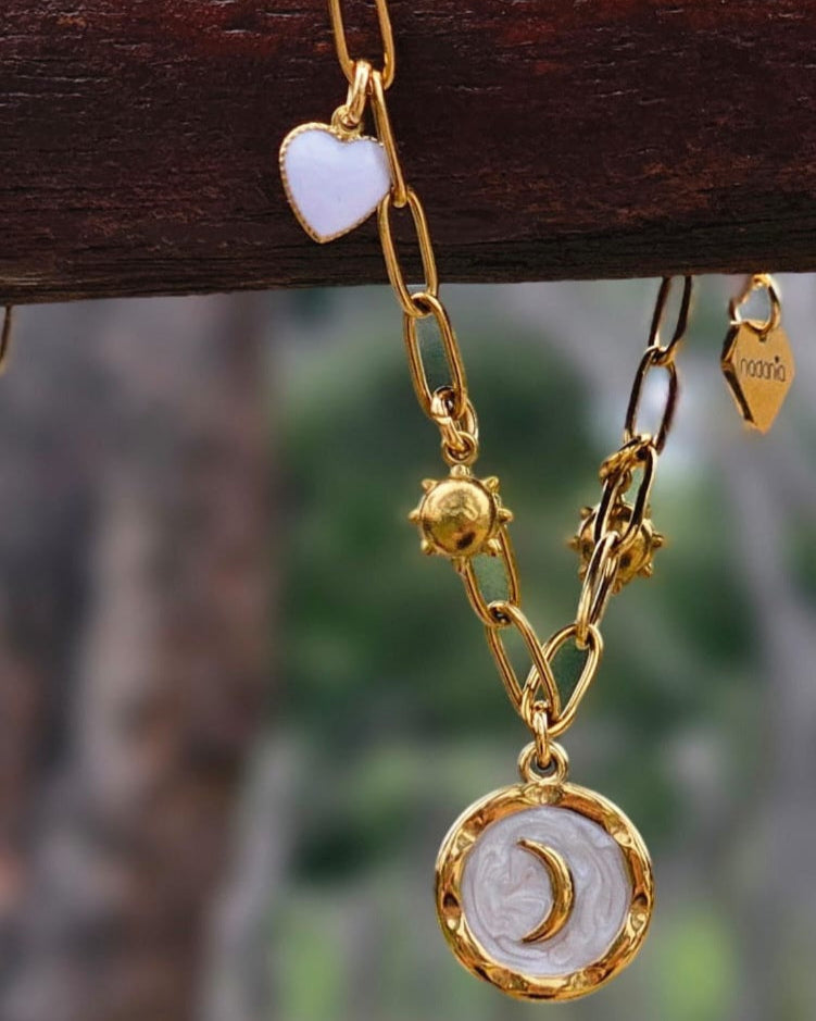 Collar y pulsera eclipse de amor!!Modelo Exclusivo de Nadania!