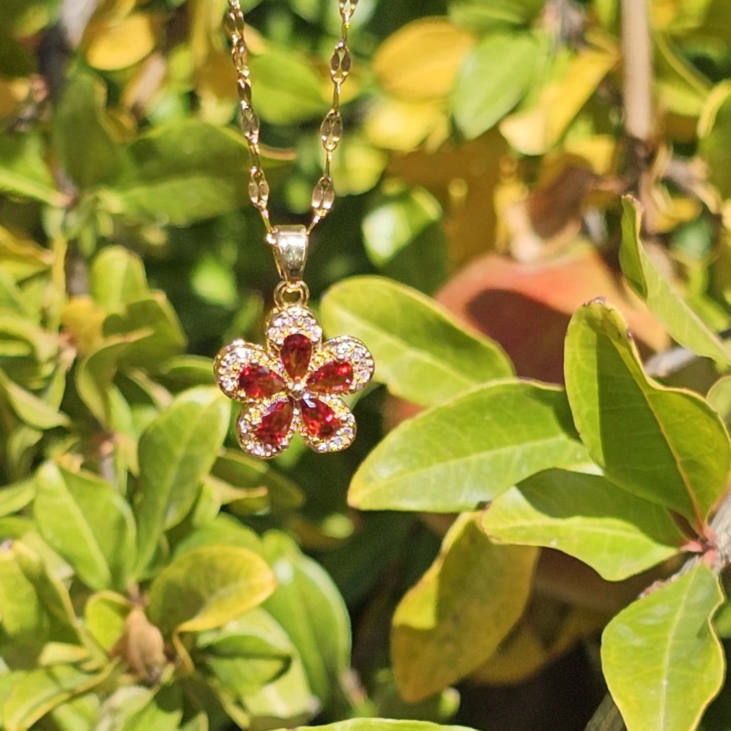 Colgante flor fuego