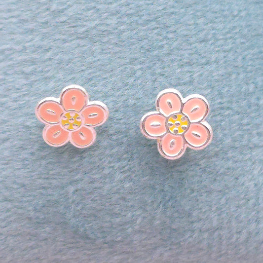 Pendientes Flor peach