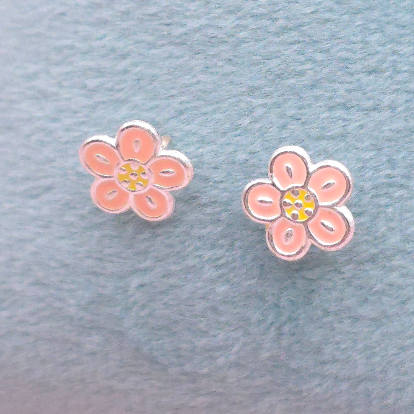 Pendientes Flor peach