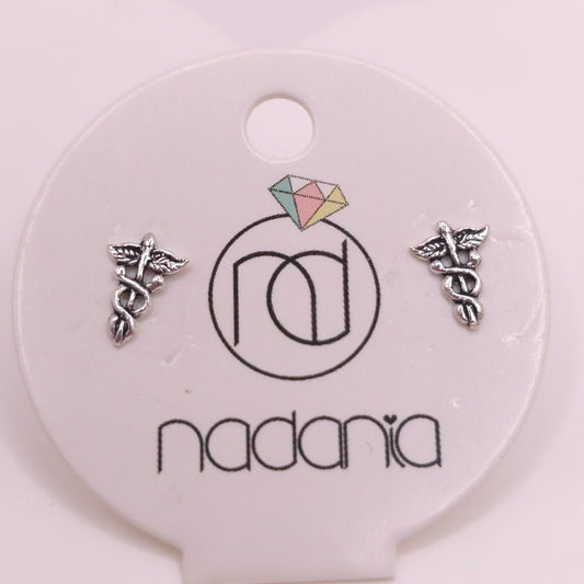⚕️ Pendientes mini caduceo(Símbolo de la Medicina)