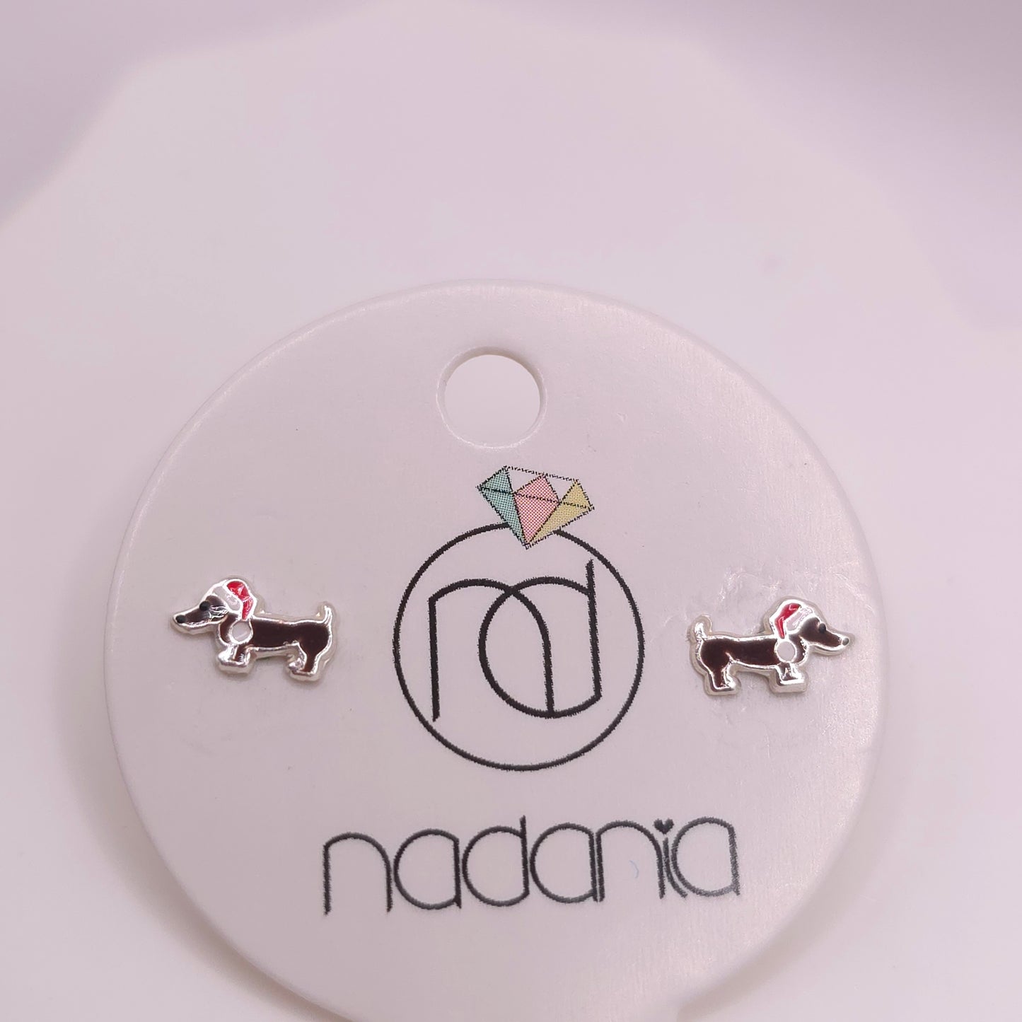 Pendientes Miniatura Teckel Navideño