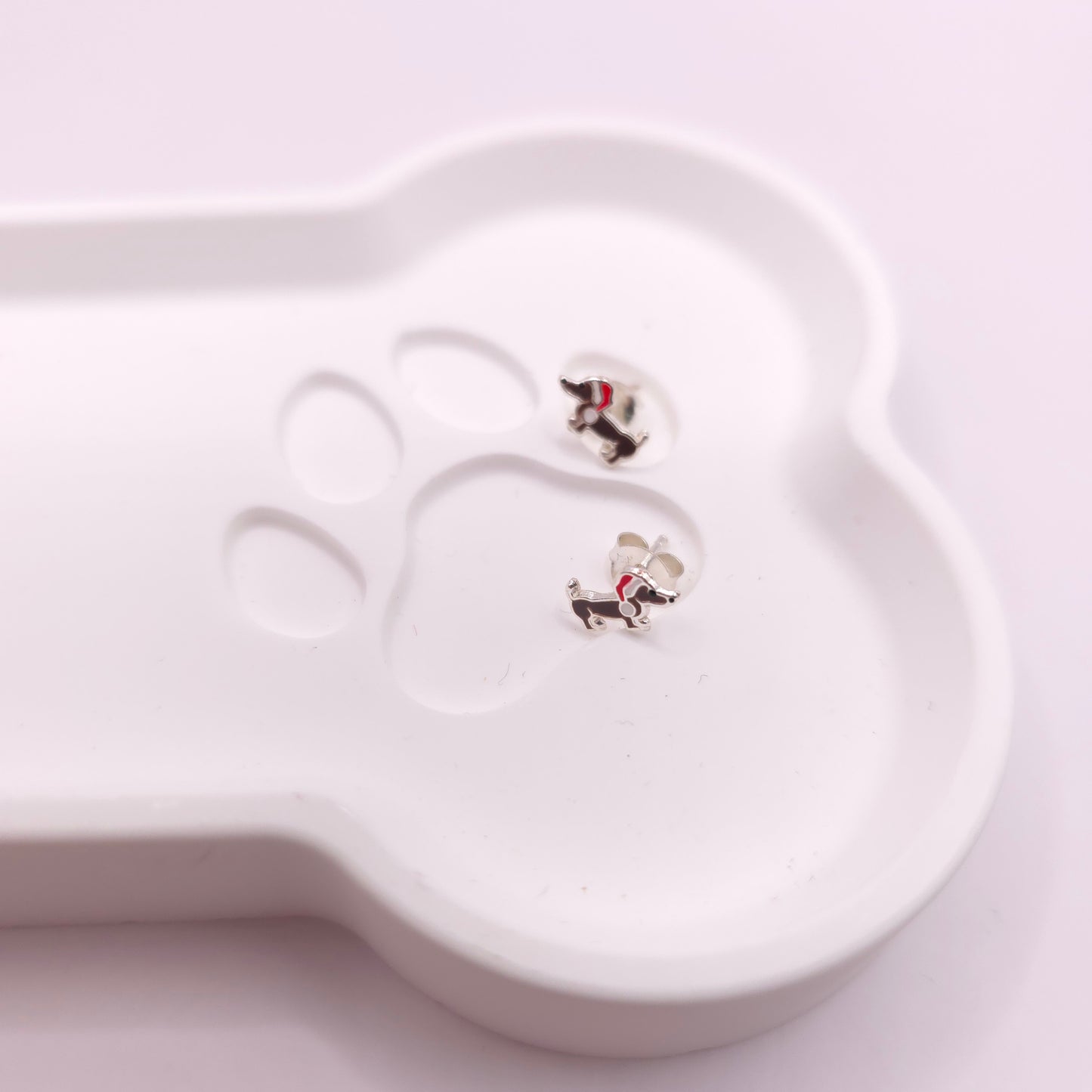 Pendientes Miniatura Teckel Navideño