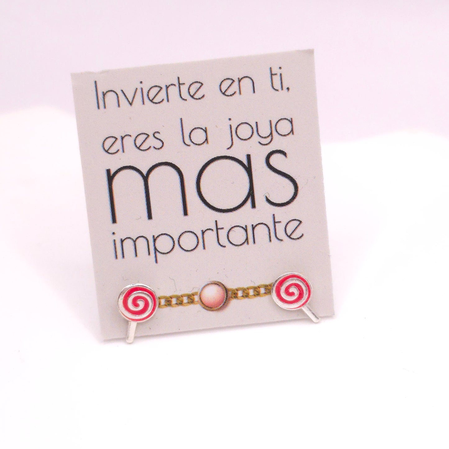 Pendientes Piruletas Roja y Blanca🚨 Última unidad