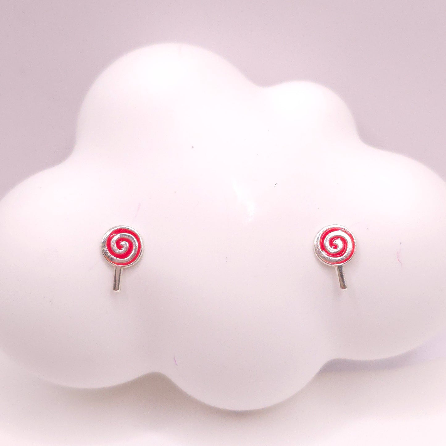 Pendientes Piruletas Roja y Blanca🚨 Última unidad