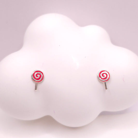Pendientes Piruletas Roja y Blanca🚨 Última unidad