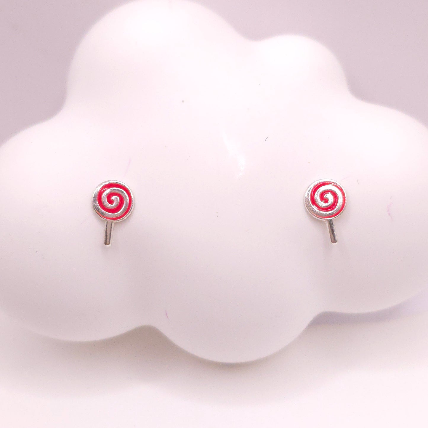 Pendientes Piruletas Roja y Blanca🚨 Última unidad