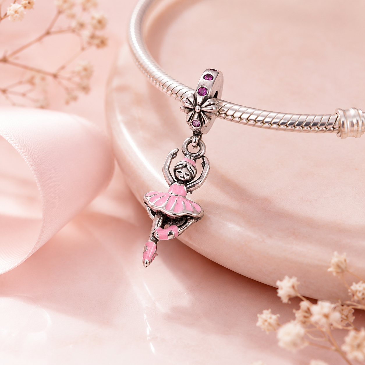 Charm Bailarina Rosa