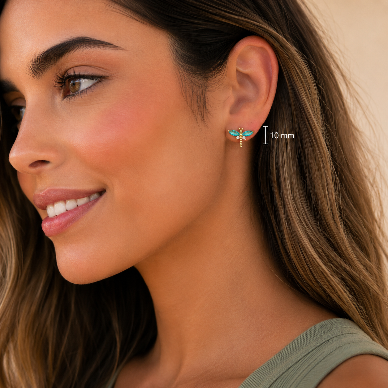 Pendientes Libelula Aqua
