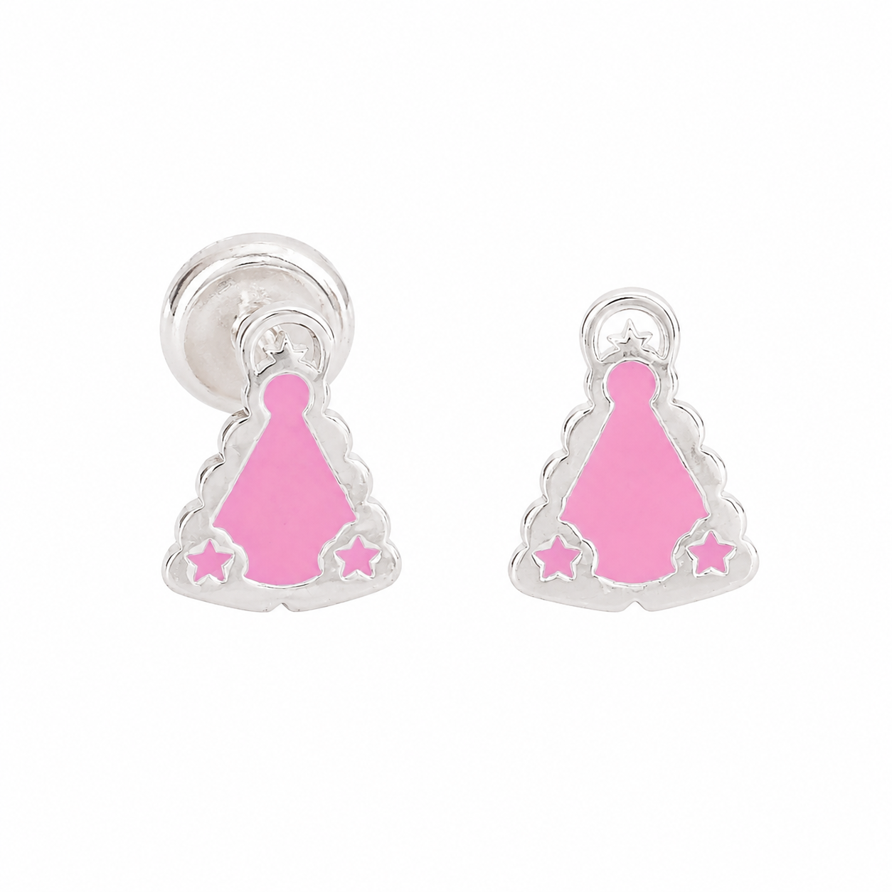 Pendiente Virgen del Rocío Rosa