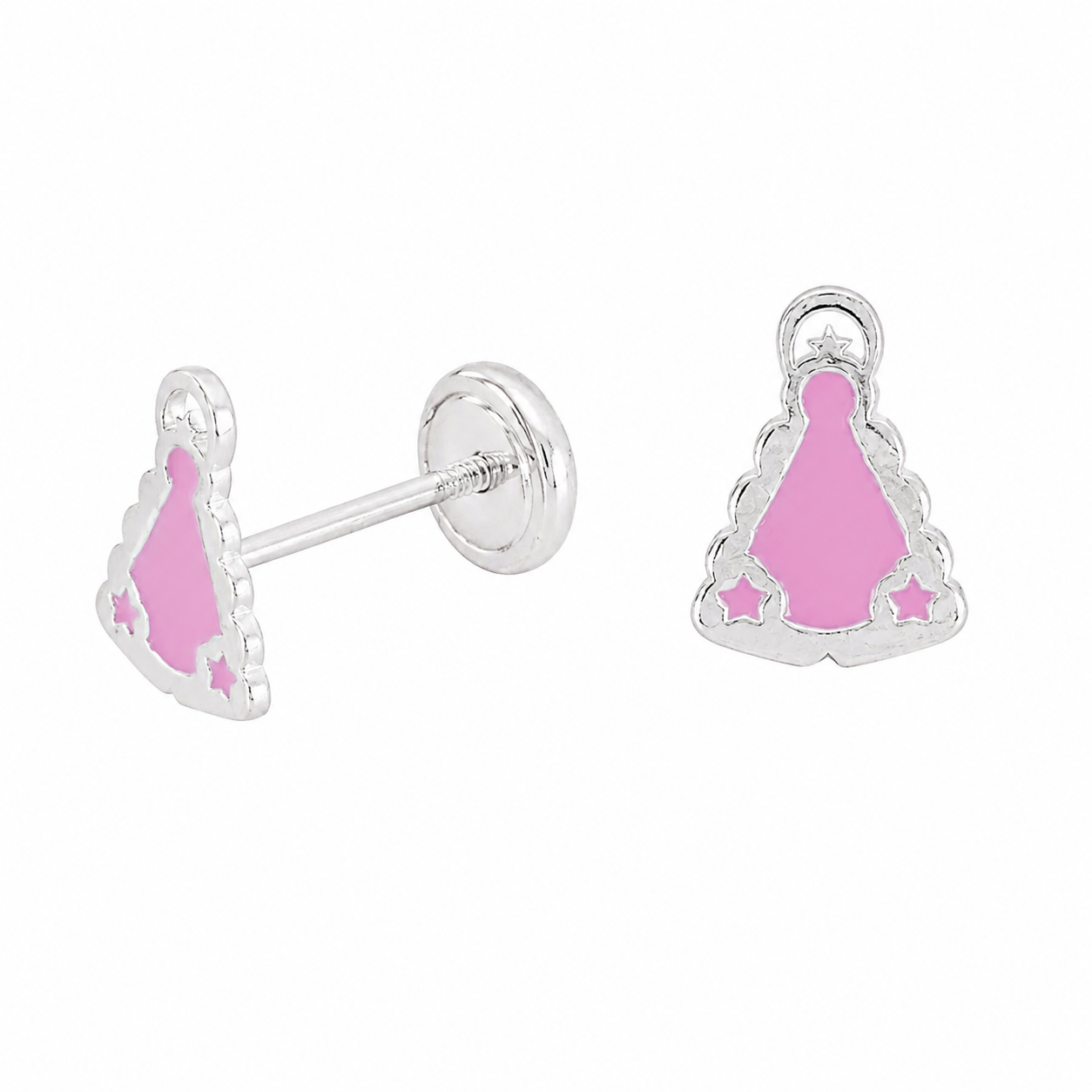 Pendiente Virgen del Rocío Rosa