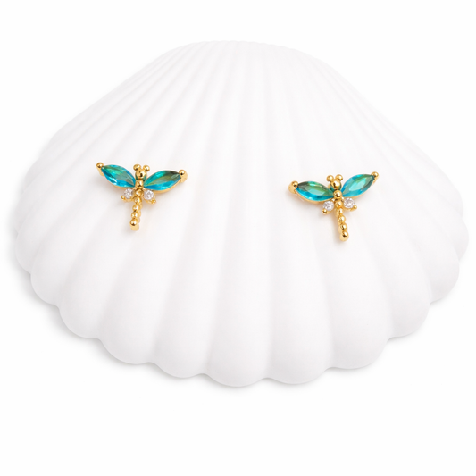 Pendientes Libelula Aqua
