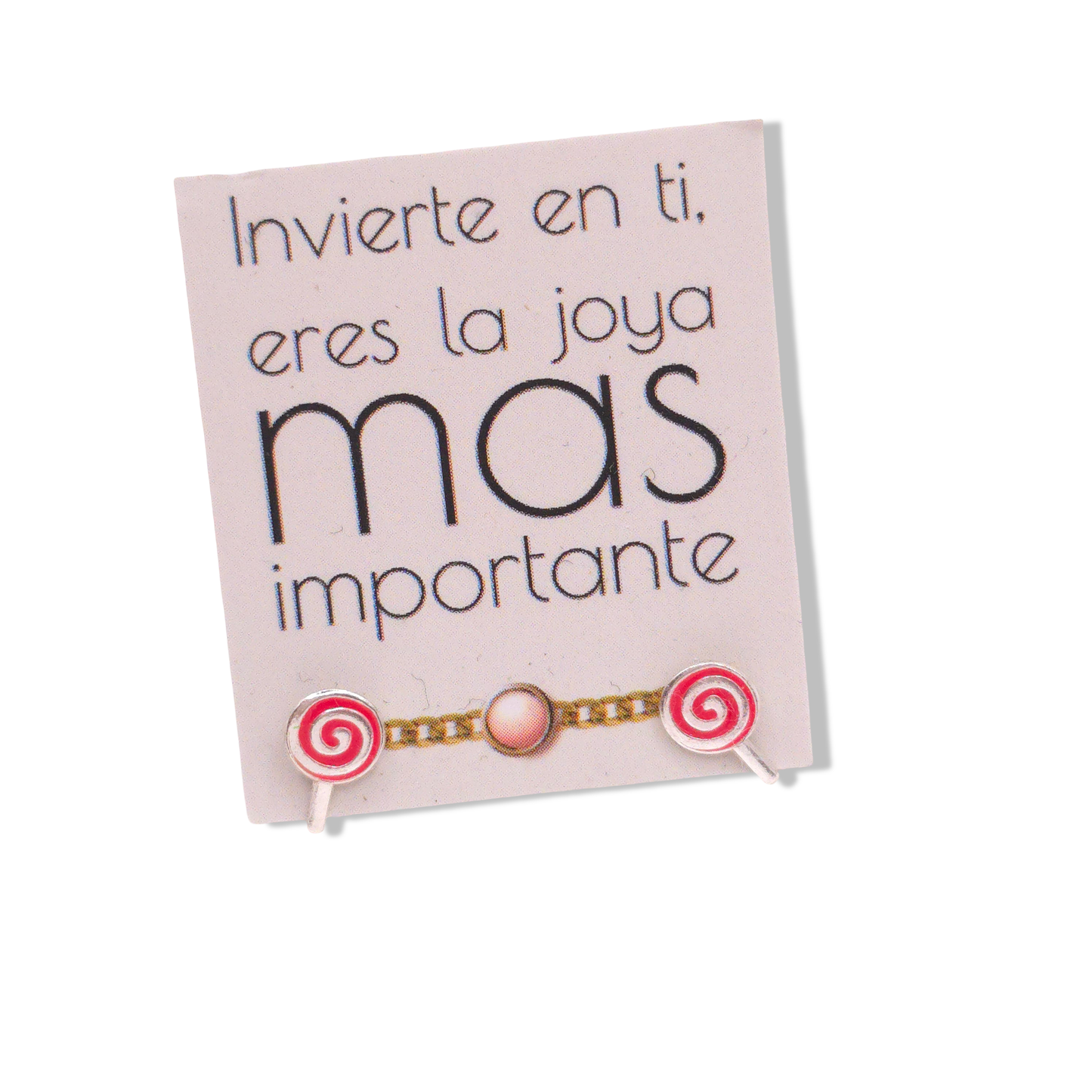 Pendientes Piruletas Roja y Blanca